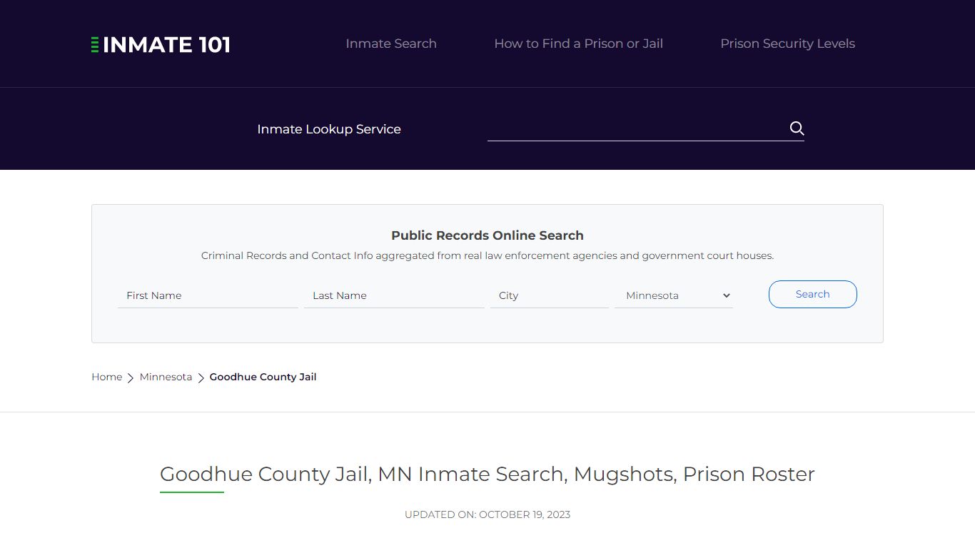 Goodhue County Jail, MN Inmate Search, Mugshots, Prison Roster